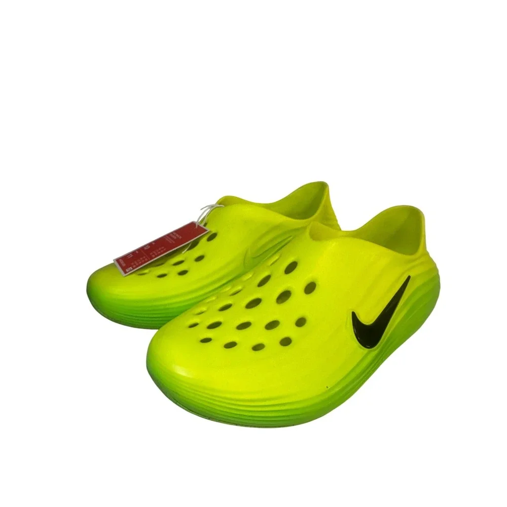 Nike ReactX Rejuven8 Mens 10 Green Strike Volt Black Clogs HV5060-300 NEW‎